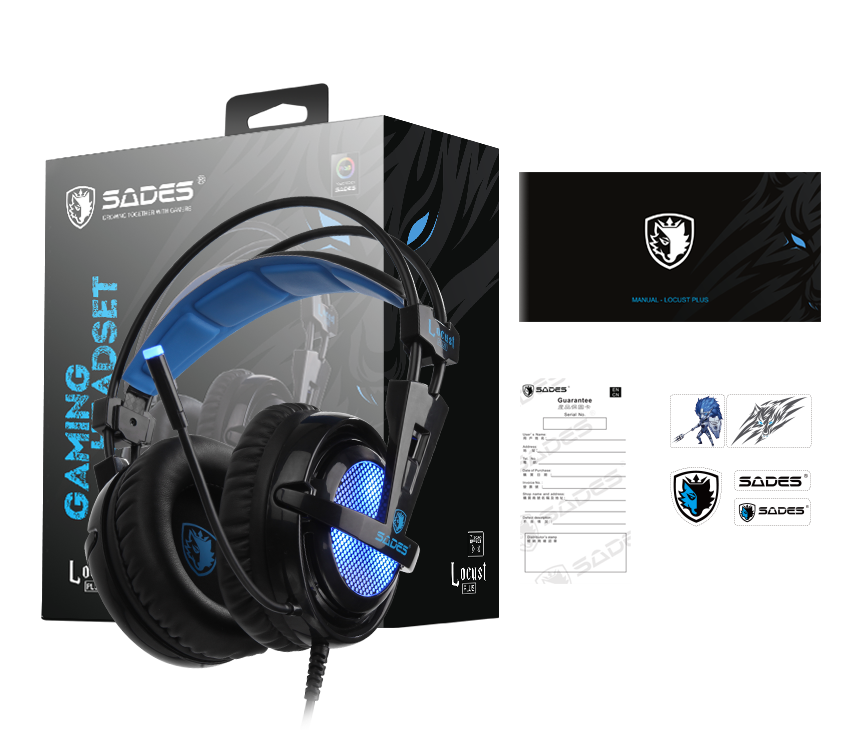 SADES Locust Plus 7.1 Surround Sound Headphones