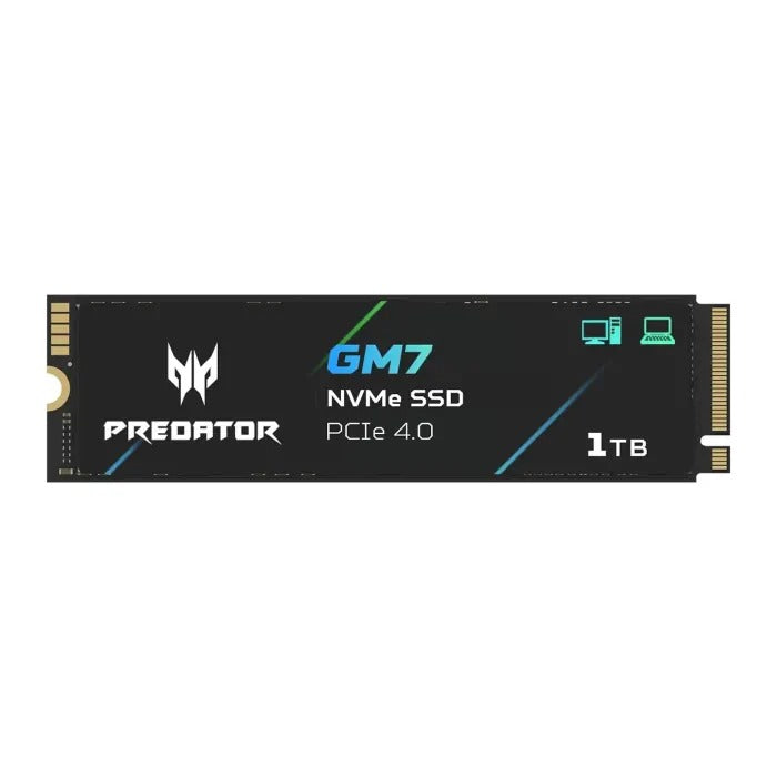 Acer Predator GM7 PcIe Gen4 x4 M.2 Read Speed Up to 7400MB/s SSD - 1TB