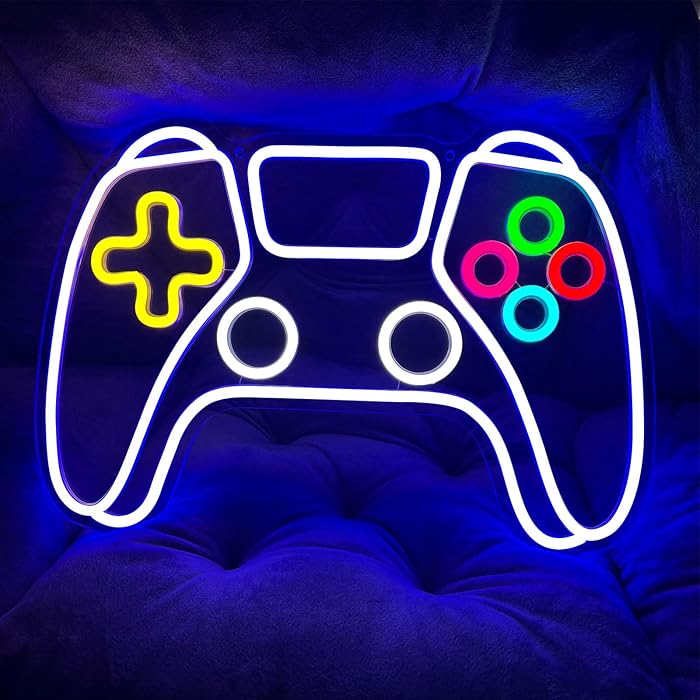 Gamer Neon Sign for Gaming "Joy stick logo"