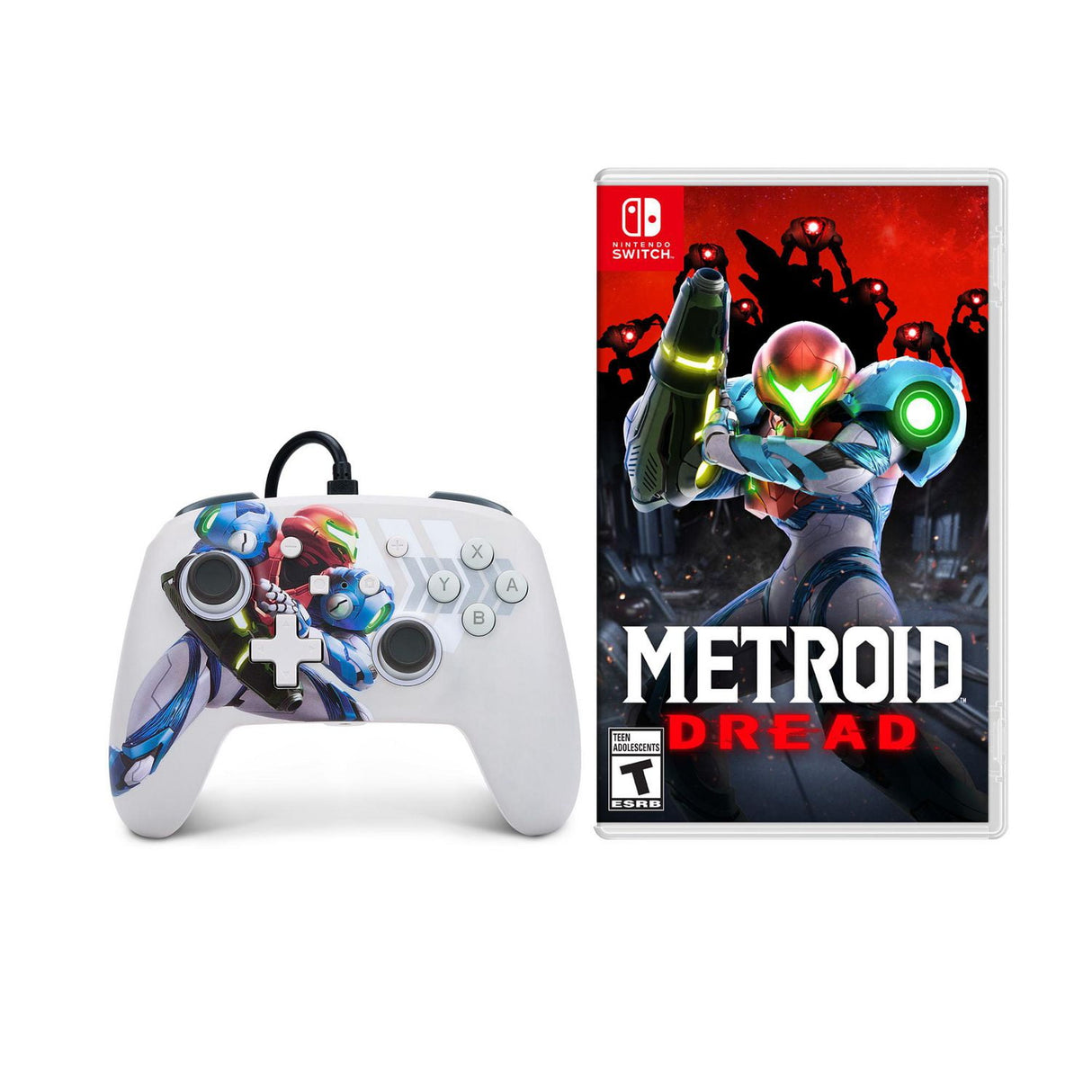 PowerA Enhanced Wired Controller for Nintendo Switch - Metroid Dread