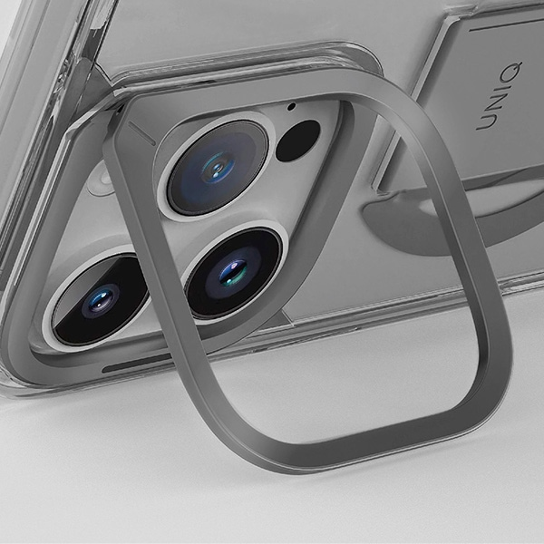 UNIQ HYBRID IPHONE 16 PRO (2024) 6.9 HELDRO MAX MAGCLICK WITH CAMERA STAND - LUCENT (CLEAR)