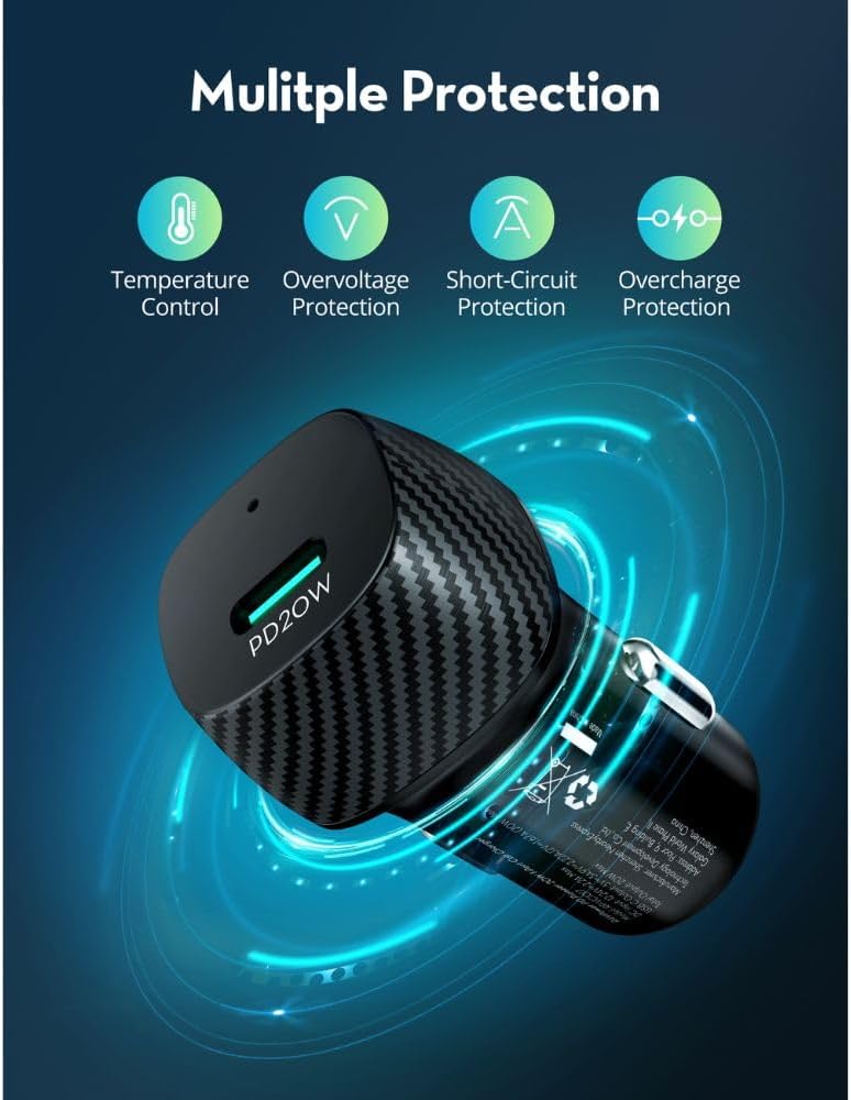 RAVPower RP-VC1017 20W Car Charger 1C black - RP-VC1017
