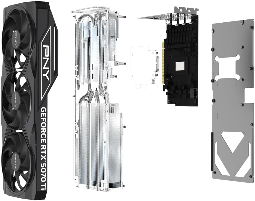 PNY NVIDIA GeForce RTX 5070 Ti OC Triple Fan Plus 16GB GDDR7 Gaming Graphic Card - Black
