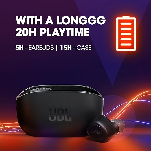 JBL Wave 100TWS True Wireless in Ear Earbuds - Black