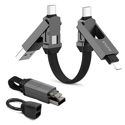 Statik HexCharge Cable 4in1 - Black