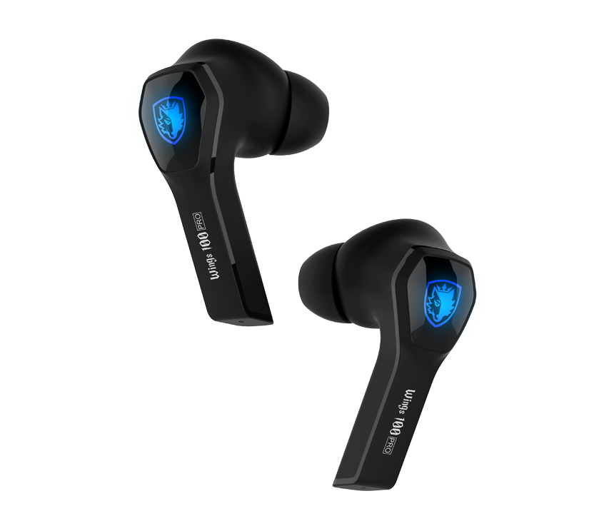 Sades Wings 100 Pro True Wireless Gaming Earphones - Black