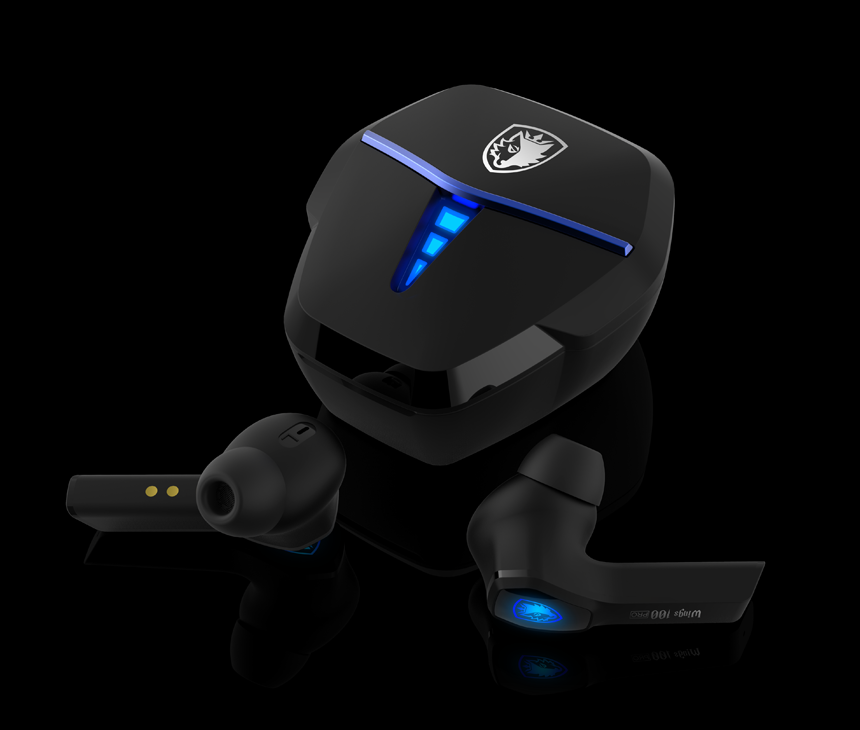 Sades Wings 100 Pro True Wireless Gaming Earphones - Black