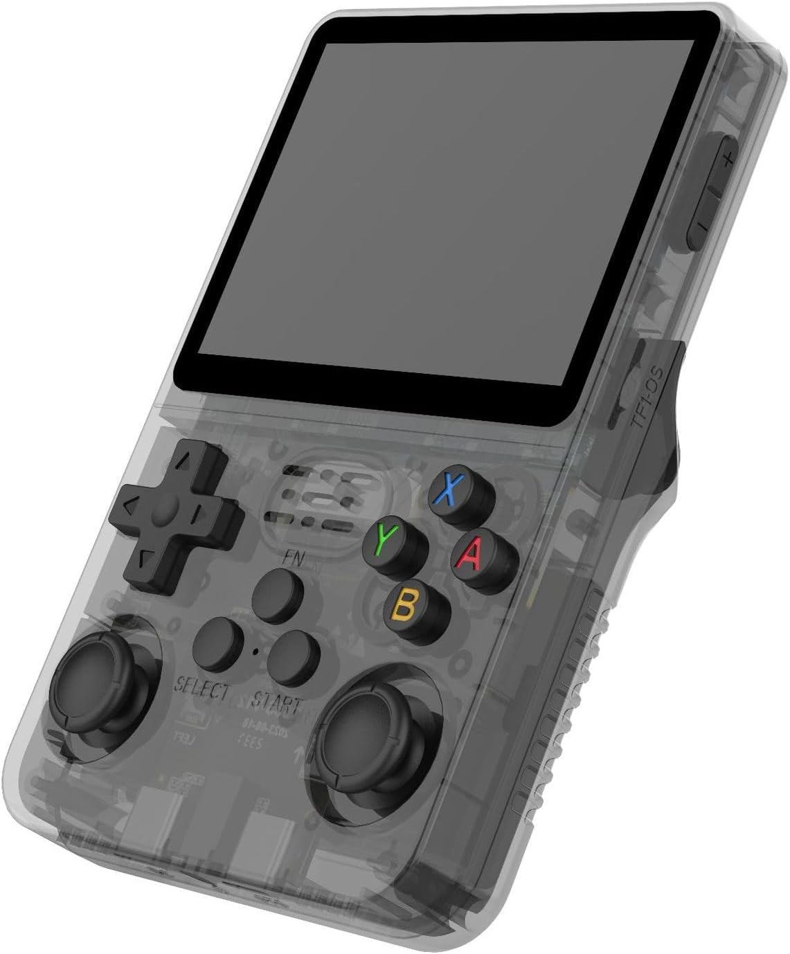 R36S Retro Handheld Video Game Console 3.5 Inch 64GB - Transparent Gray