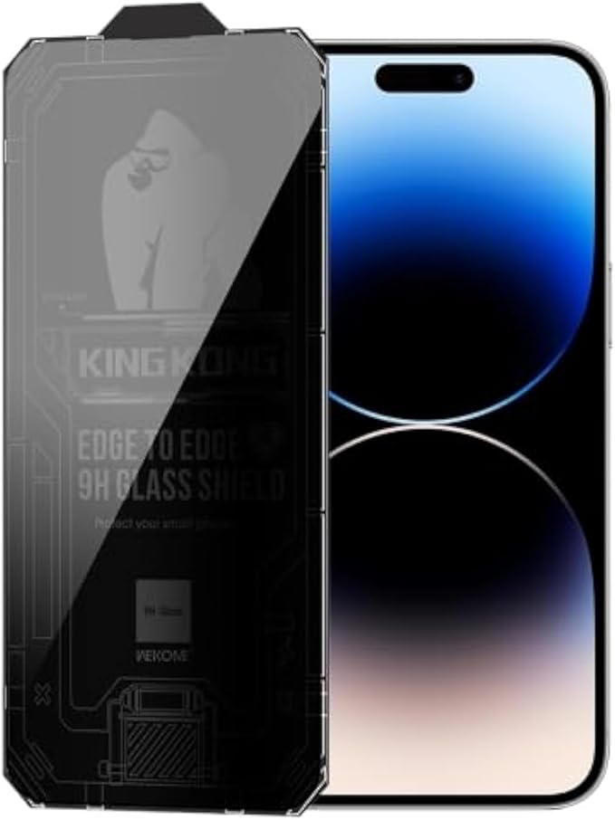 WEKOME WTP-067 Vacha Series Kingkong Screen Protector (PRIVACY) - Black for Iphone 15 Pro