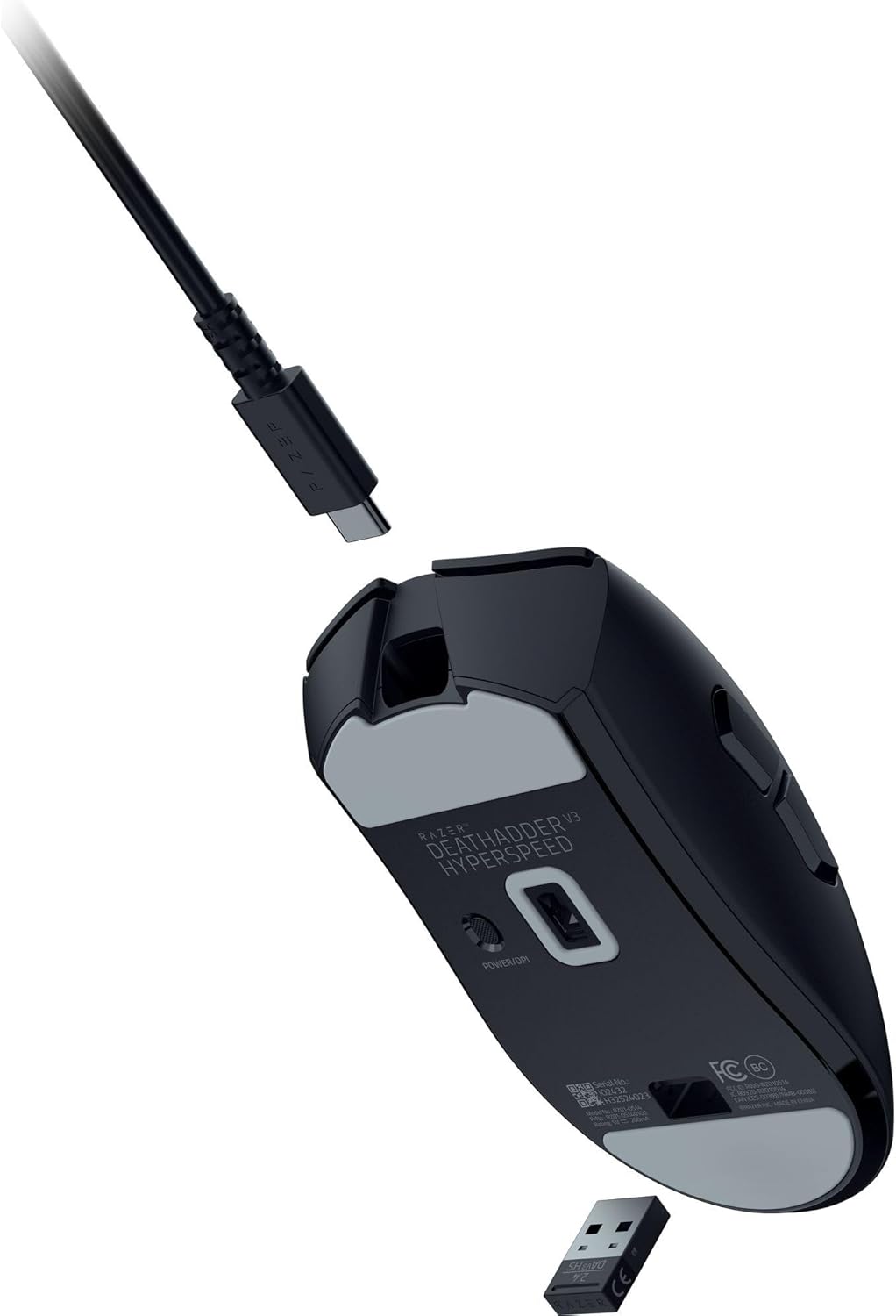 RAZER DeathAdder V3 HyperSpeed Ultra lightweight 26k Optical Sensor Wireless Gaming Mouse - Black RZ01-05140100-R3G1