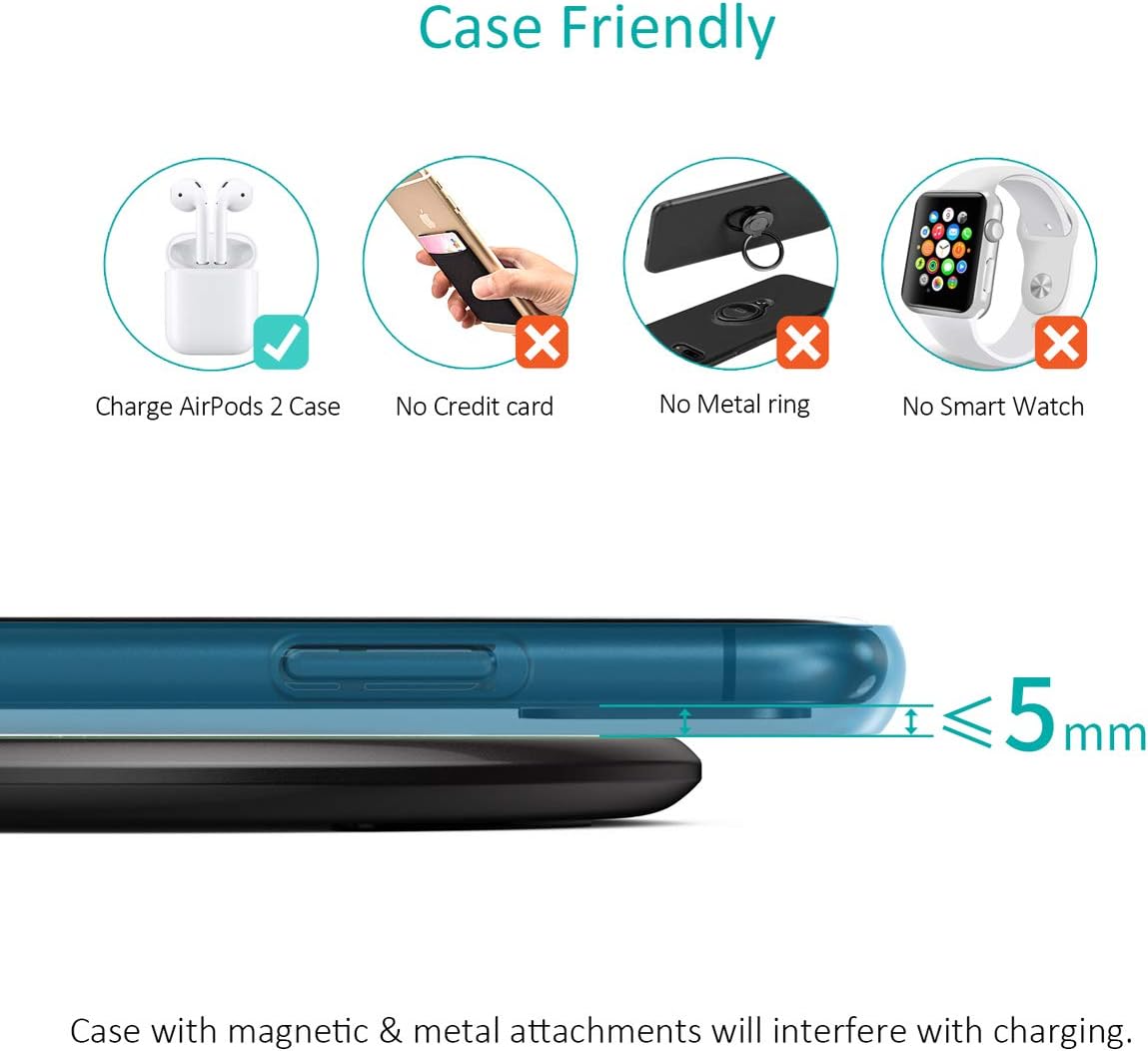 CHOETECH 15W Fast Wireless Charging Pad - Black (T559-F)