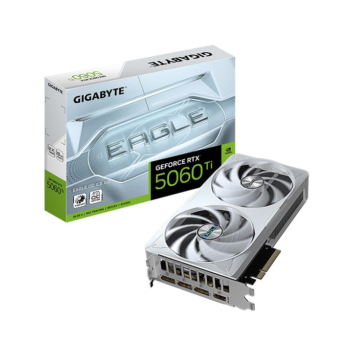 GIGABYTE GeForce RTX 5060 Ti EAGLE OC X2 ICE 8 GB GDDR7 Gaming Graphics Card - White