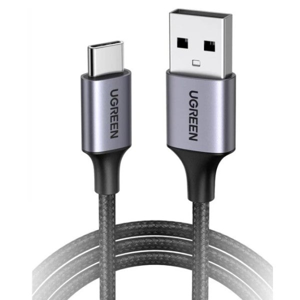 UGREEN USB-A 2.0 to USB-C Cable Nickel Plating Aluminum Braid 1.5m (Black) US288-60127