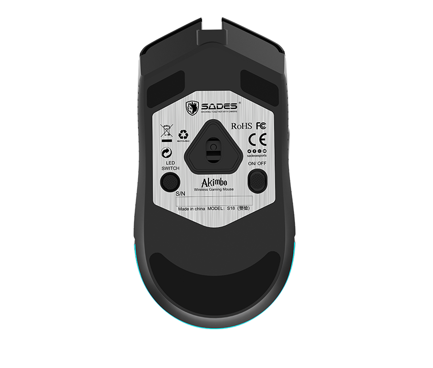 SADES AKIMBO WIRELESS GAMING MOUSE S-18