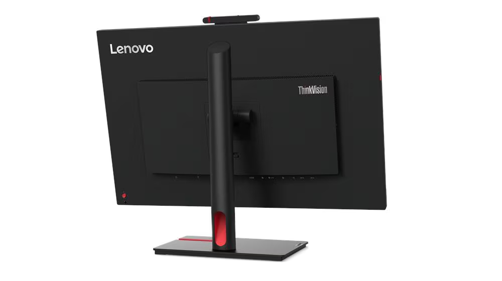 Lenovo ThinkVision T27hv-30 27" QHD VoIP USB-C Monitor USB Type-C +HDMI 2.1 + DP 1.4 + Dpout + Ethernet,Integrated Microphone Height Adjustment Pivot Stand - Raven Black, 3 yrs