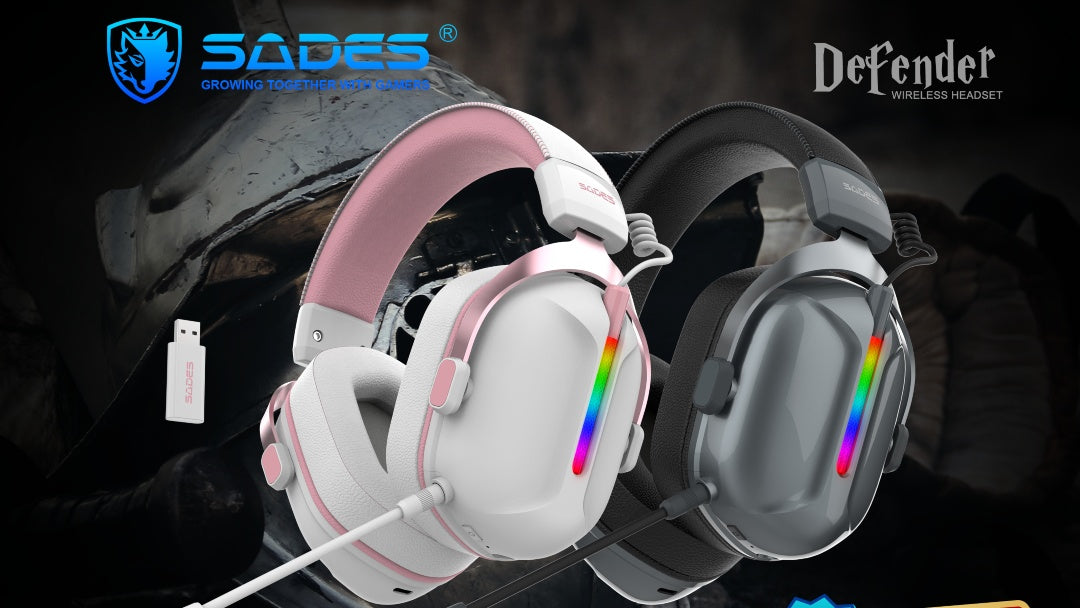 Sades Defender Three Mode Head Mounted Wireless Headset