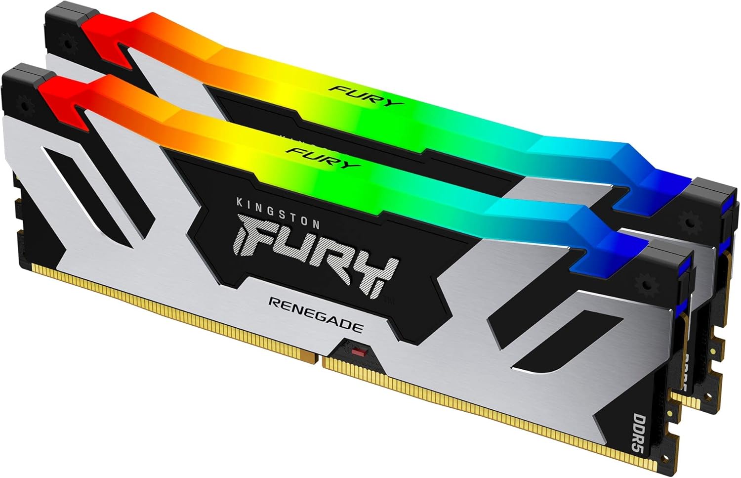 Kingston Fury Renegade Black RGB XMP 32GB(2x16GB) 7200MT/s DDR5 Black & Silver