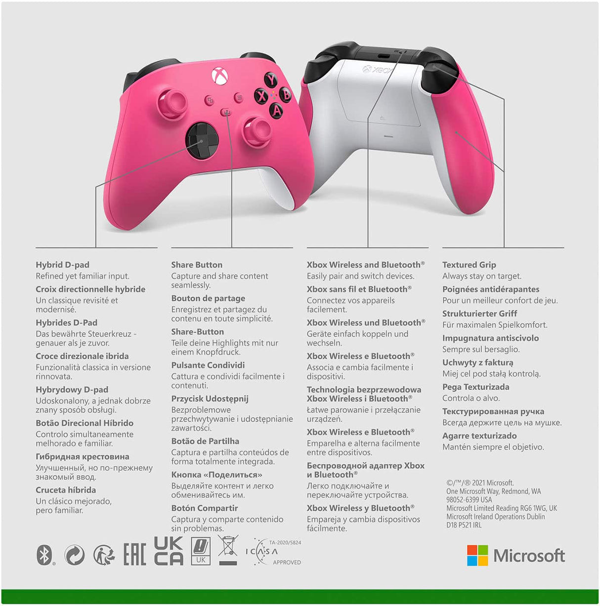 Xbox Core Controller series S|X - Deep Pink