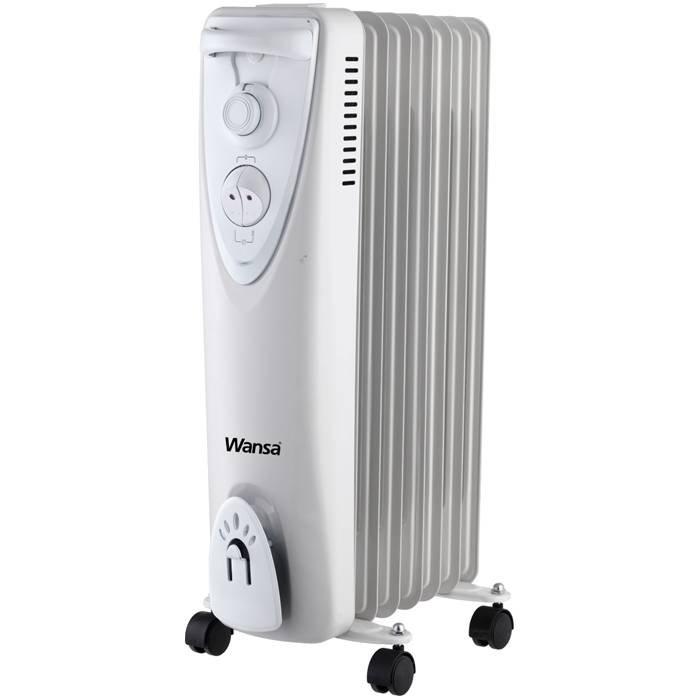 Wansa 1500W 7 Fins Oil Heater, CY-C08-7-15 - White