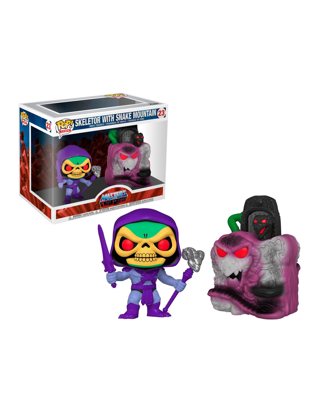 FUNKO POP TOWN: MOTU- SNAKE MOUNTAIN W/SKELETOR