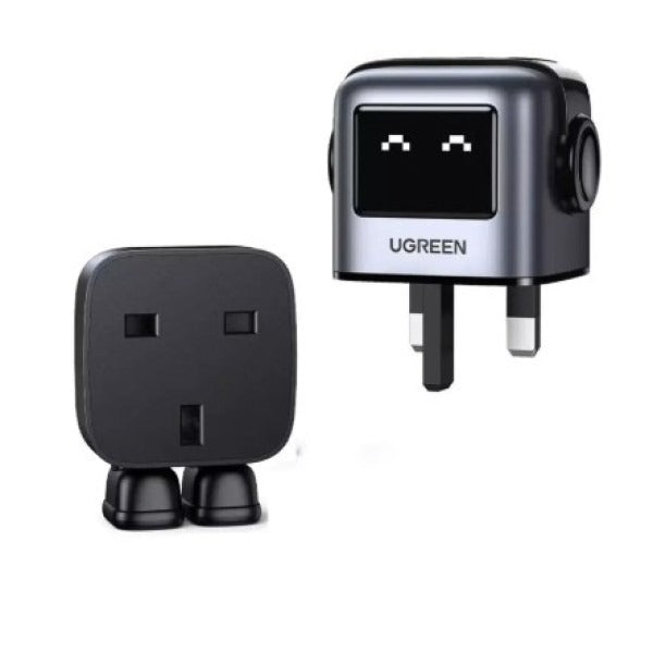 UGREEN Nexode RG 65W 3-Port GaN Fast Charger UK Grey CD361 CD361-25686