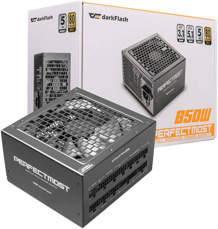 Darkflash 1050W Perfectmost Full Module 80 Plus Gold PCle 5.1 - Black