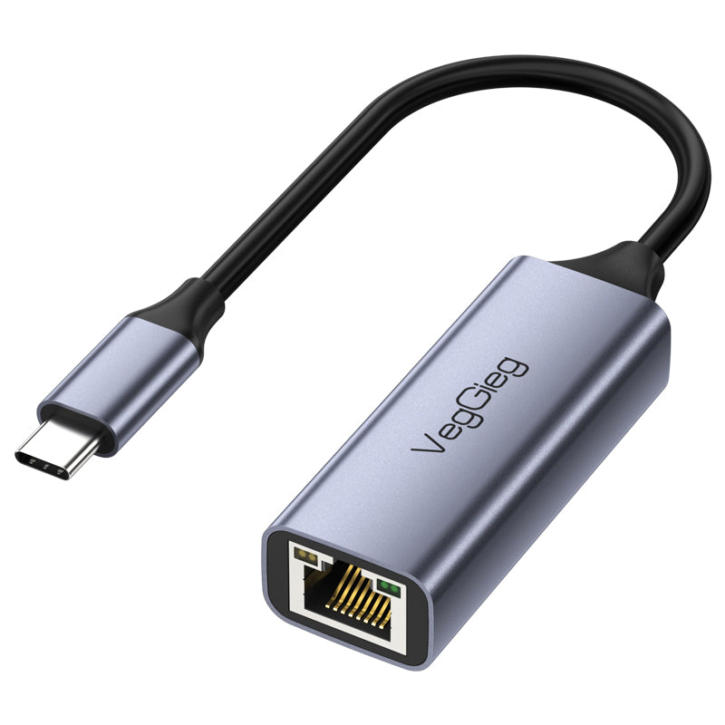 VegGieg Type-C to 1000Mbps Gigabit Ethernet Lan Adapter with lamp Model V-K308