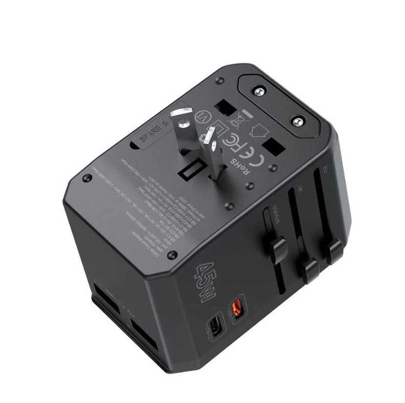 Chotech PD45W 2C+2A Travel Wall Charger - Black