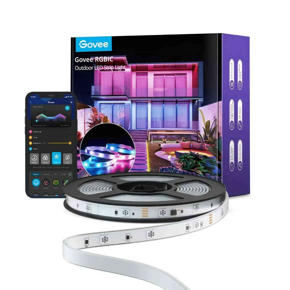 Govee Phantasy Outdoor LED RGBIC Strip Lights (10m) with WIFI & Bluetooth - H6172