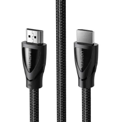كابل UGREEN HDMI A M/M مع غلاف مضفّر بطول 1.5 متر - أسود HD140-80402