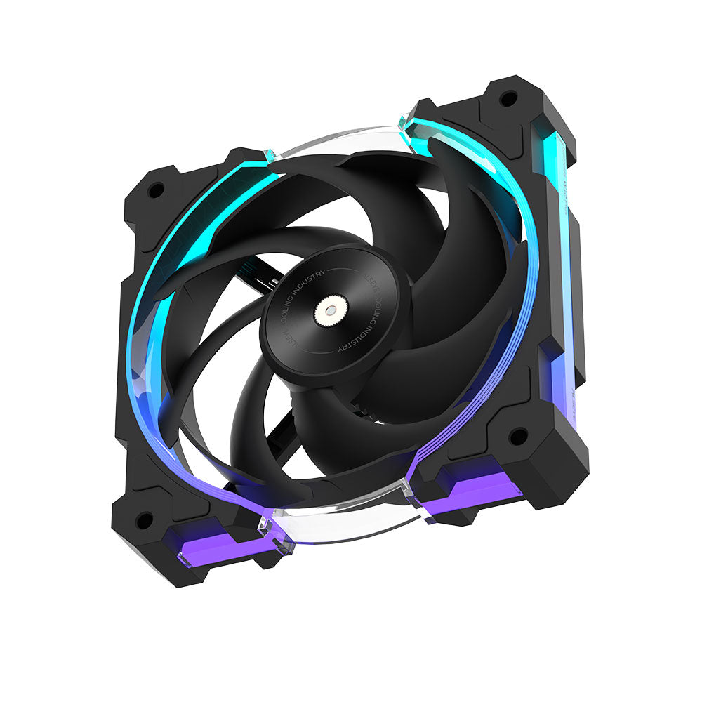 Alseye W12 Plus DC 12V High Air Pressure Case Fan with ARGB SYNC - Black