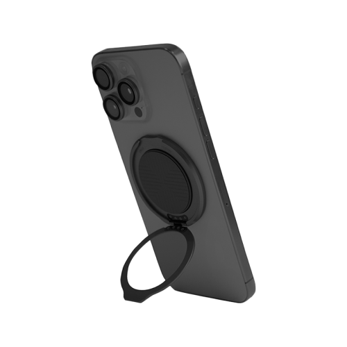 UNIQ GRIPFIT CLASSIC 360 MAGNETIC MOUNT & KICKSTAND - MIDNIGHT BLACK (MIDNIGHT BLACK)