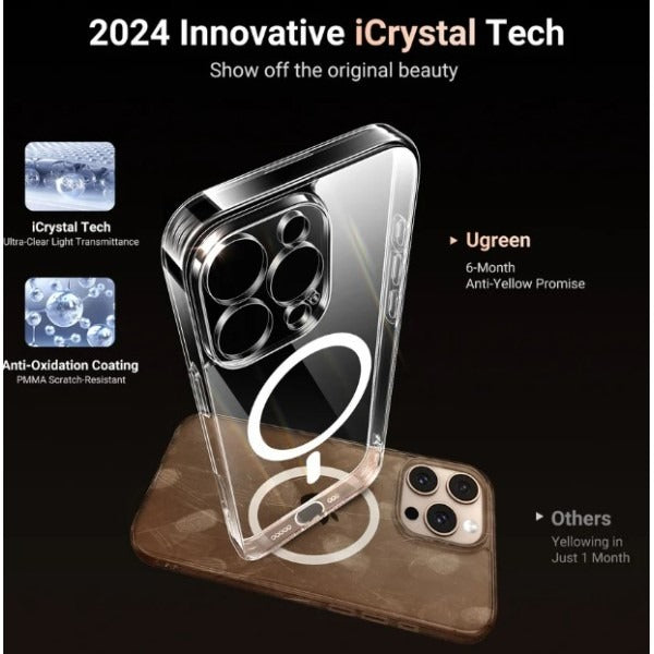 UGREEN Classy Clear Magnetic Protective Case for iPhone 16 Pro (Clear) CA111-45927