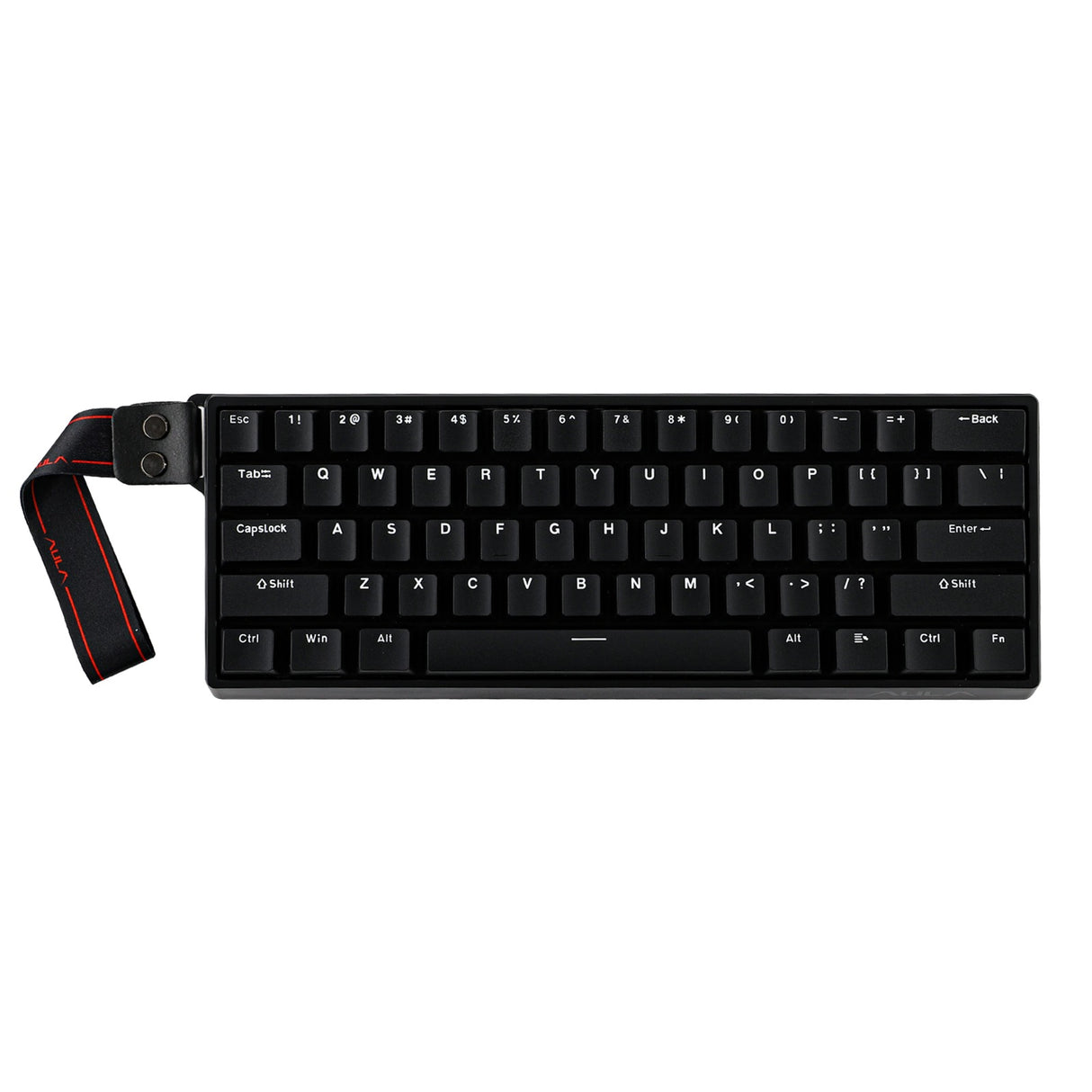 Aula WIN60HE 61-Key RGB 65% Wired Gasket-mounted Gaming Keyboard Greywood Switch - Black