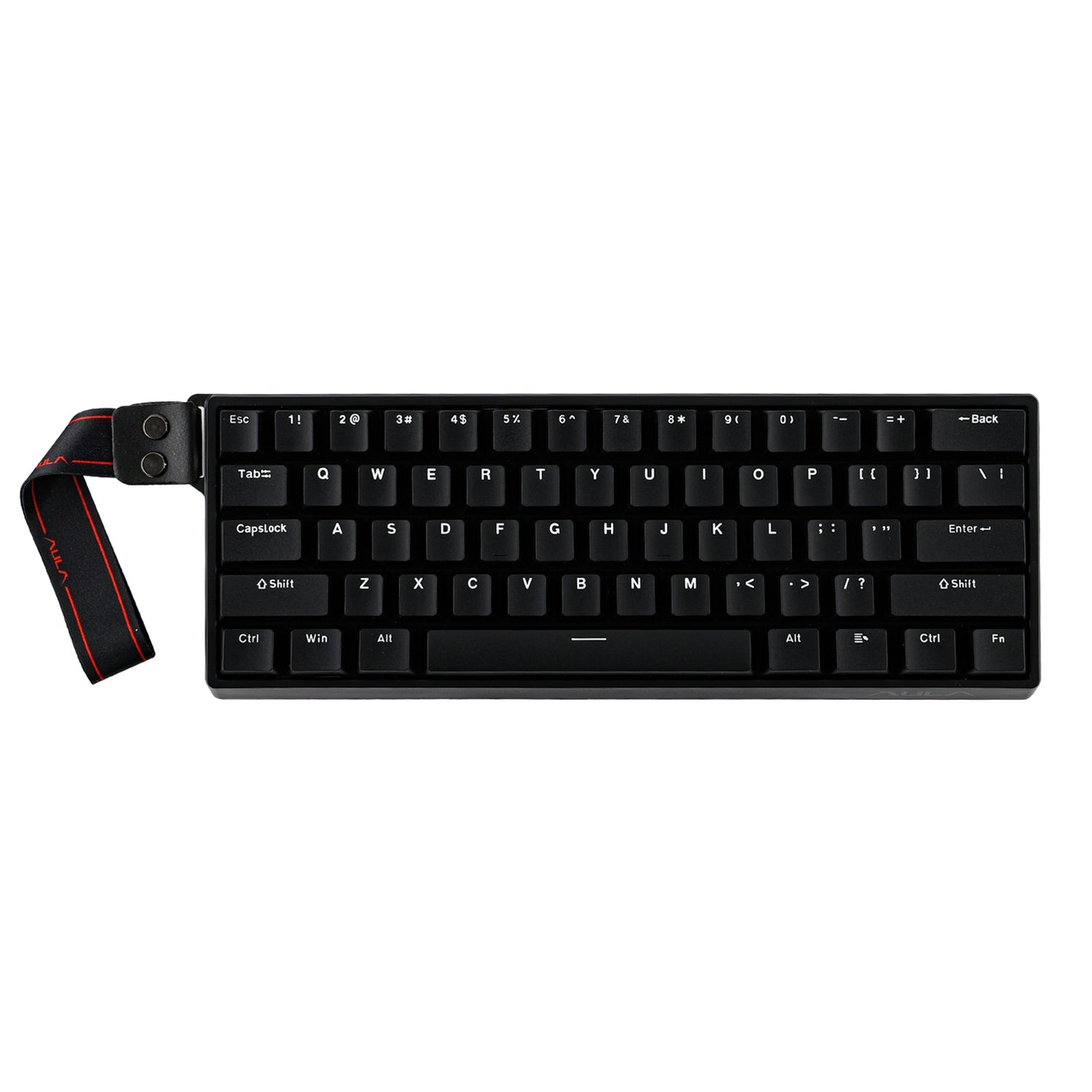 Aula WIN60HE 61-Key RGB 65% Wired Gasket-mounted Gaming Keyboard Greywood Switch - Black
