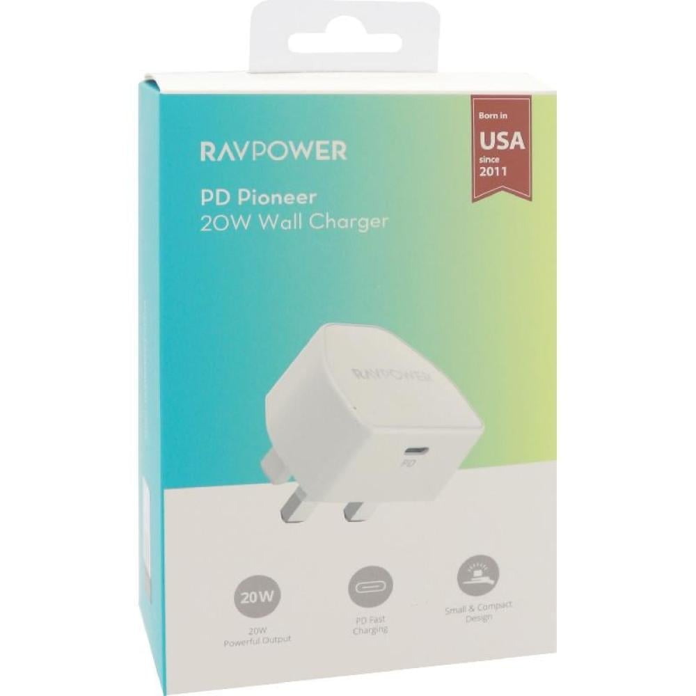 Ravpower RP-PC1041 PD20W 1C UK Charger white