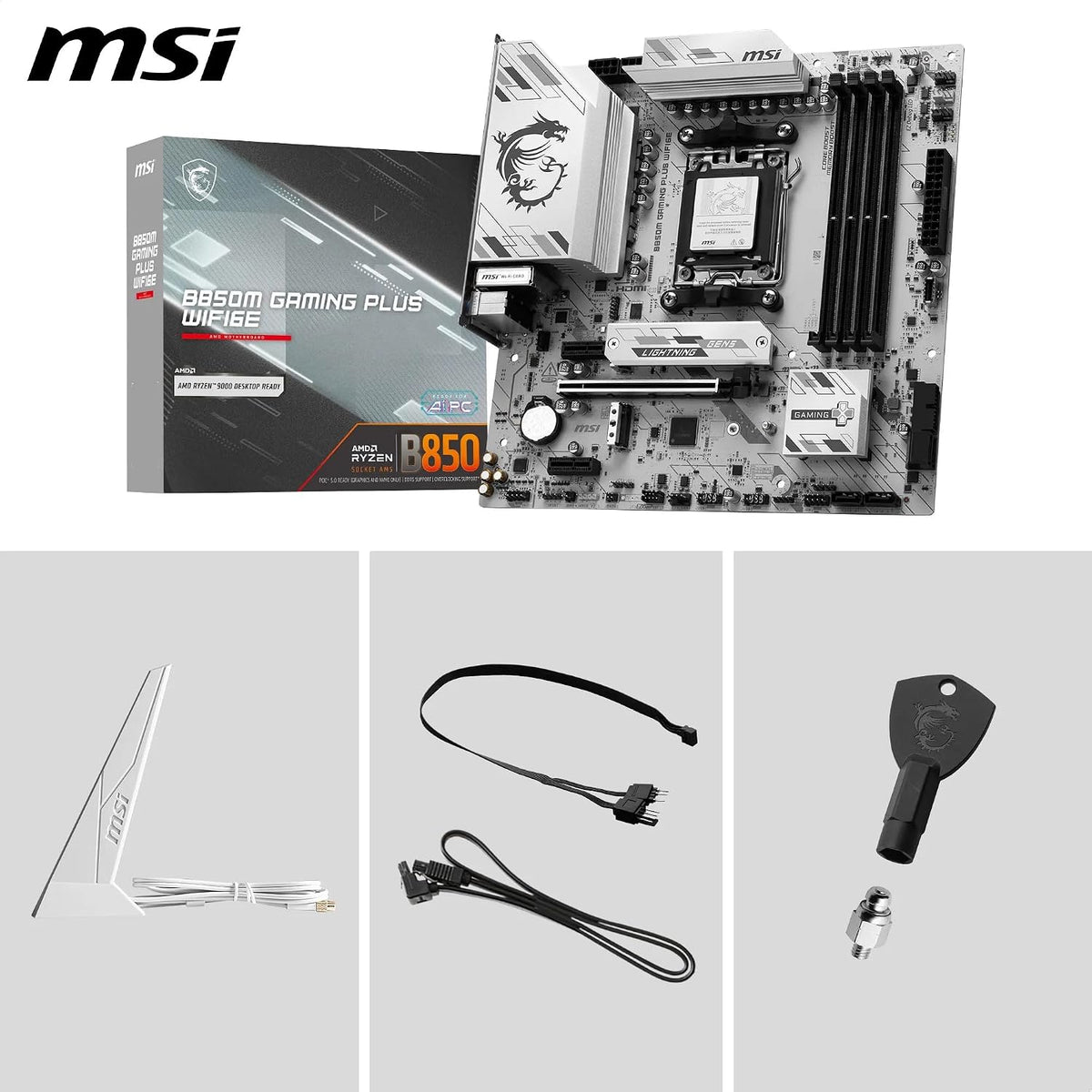 MSI B850M Gaming Plus WiFi 6E, AI mATX AM5 Motherboard