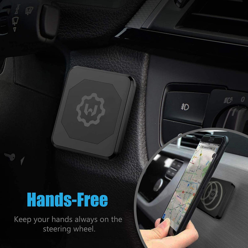 WixGear Rectangle Flat Magnetic Stick On Car Mount, Flat Rectangle 225