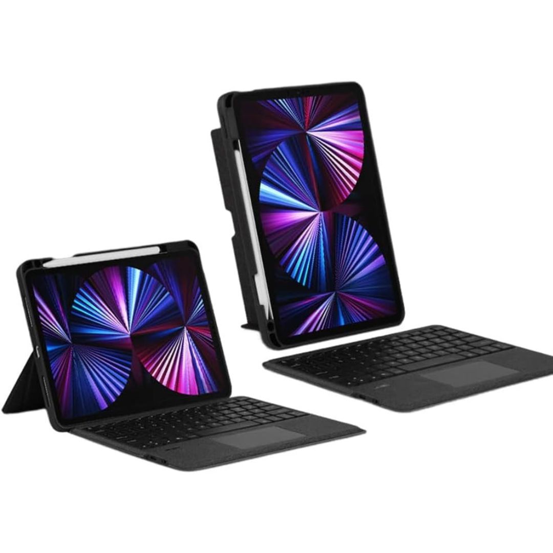 Keyboard Case for iPad Pro 13 (2024) Support Arabic - Black