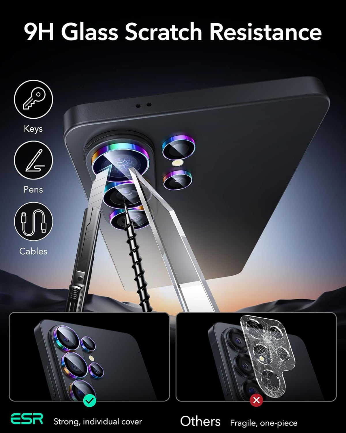 ESR Galaxy S26 Ultra Armorite Camera Glass Protectors