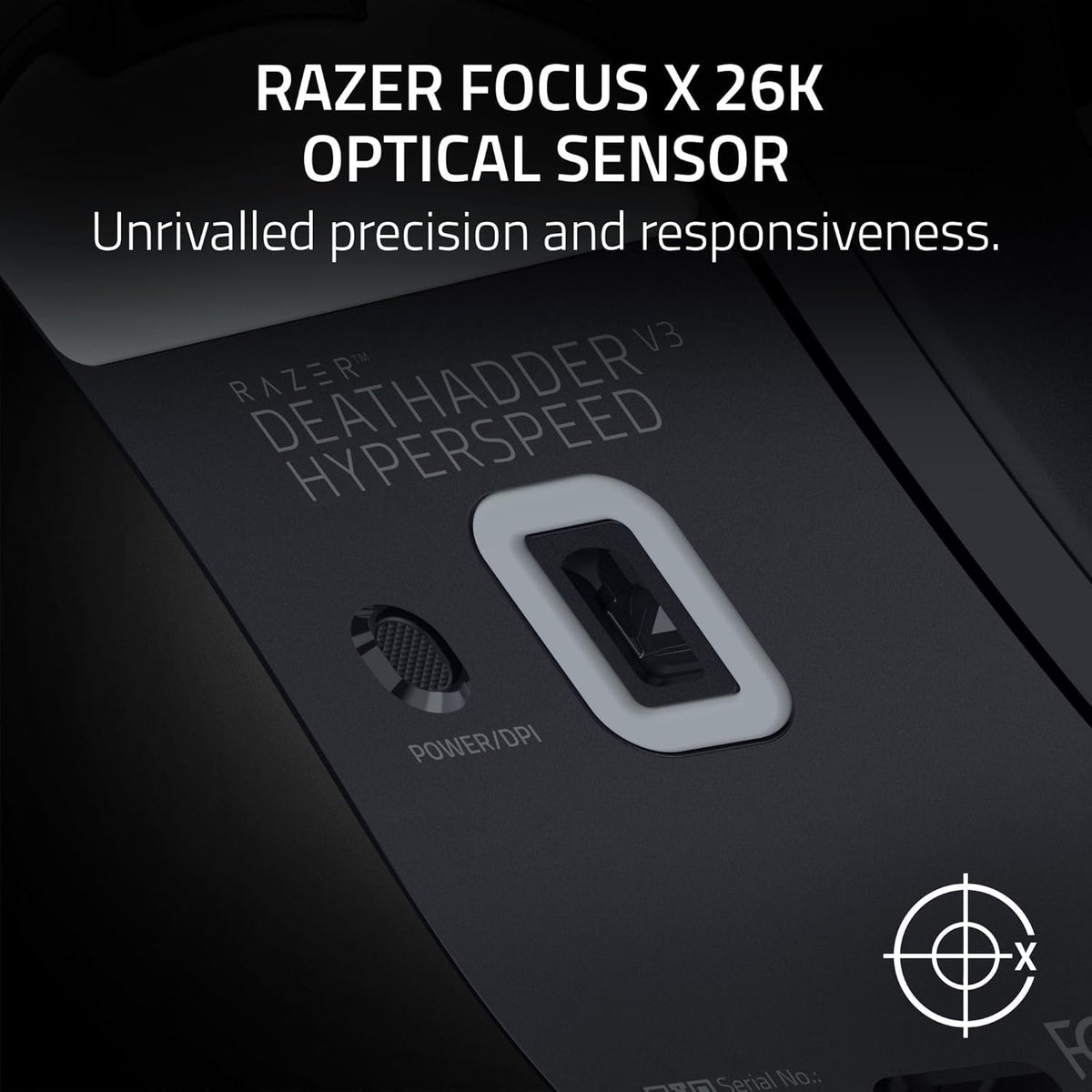 RAZER DeathAdder V3 HyperSpeed Ultra lightweight 26k Optical Sensor Wireless Gaming Mouse - Black RZ01-05140100-R3G1