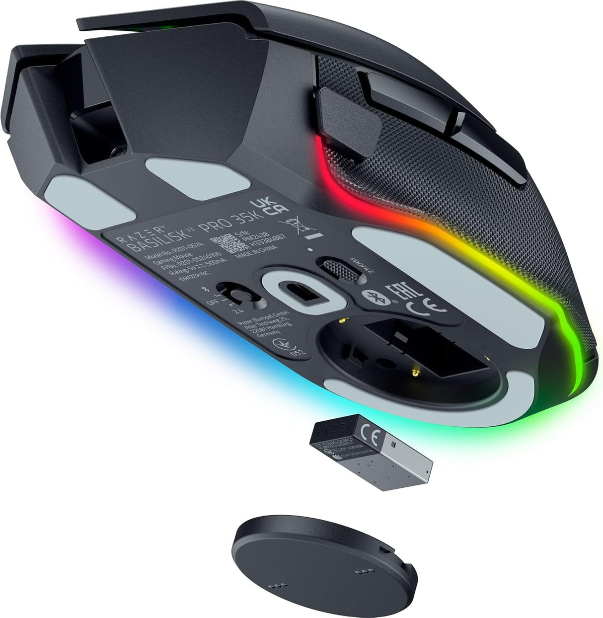 Razer Basilisk V3 Pro 35K DPI Wireless Gaming Mouse - Black RZ01-05240100-R3G1