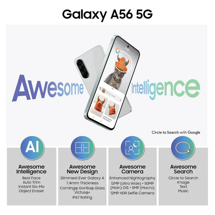 Samsung Galaxy A56 5G,6.7",8 GB RAM