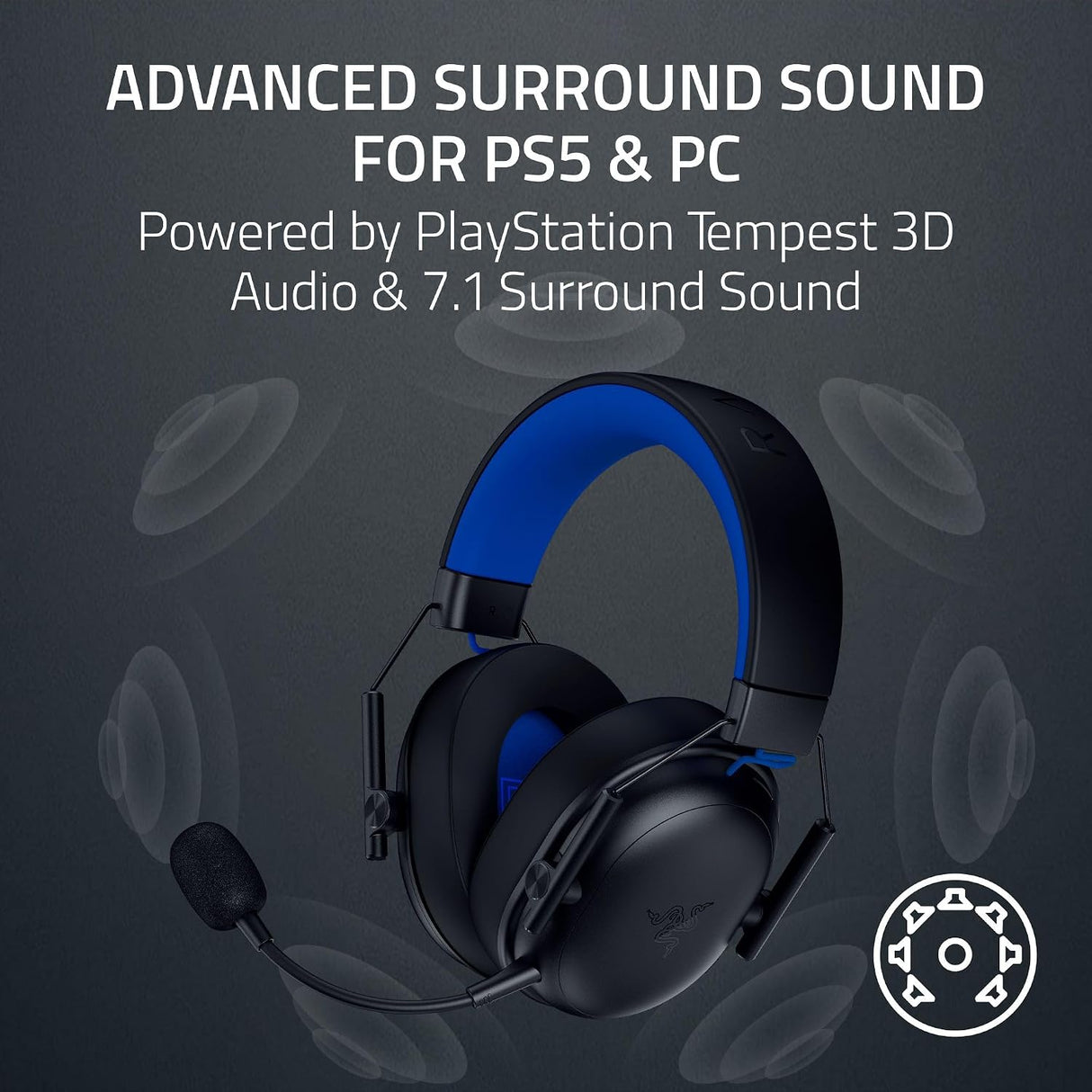RAZER BlackShark V3 X Hyperspeed Gaming Headset for PlayStation - Black RZ04-05420400-R3G1