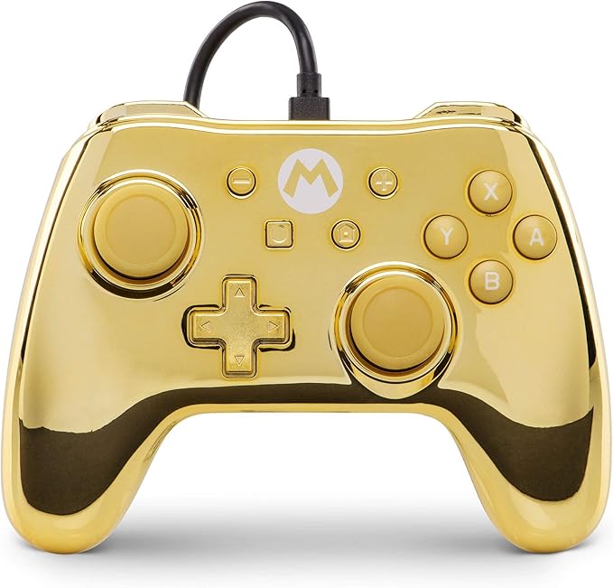 PowerA Enhanced Wired Controller for Nintendo Switch - Chrome Mario