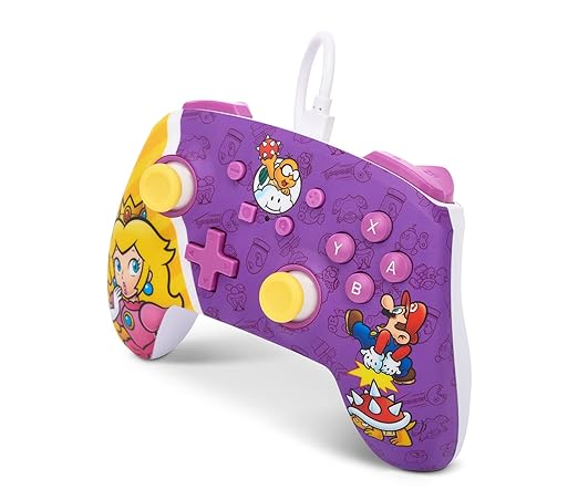 PowerA Enhanced Wired Controller for Nintendo Switch - Princess Peach Battle