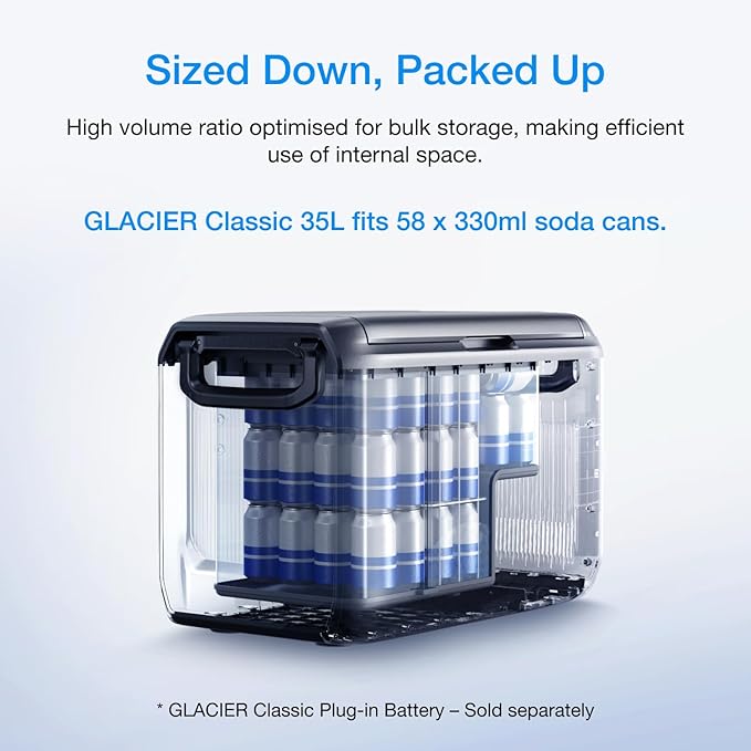 ثلاجة وفريزر محمولة إيكوفلو غلاسيير كلاسيك – سعة 35 لتر