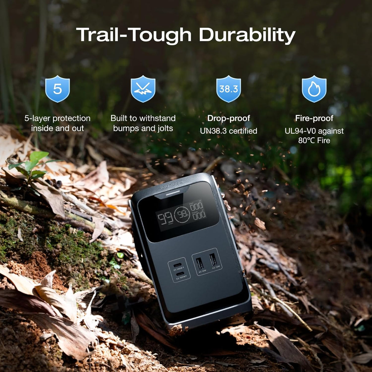 EcoFlow TRAIL 200 DC Portable Power Station (192Wh) (60,000mAh)