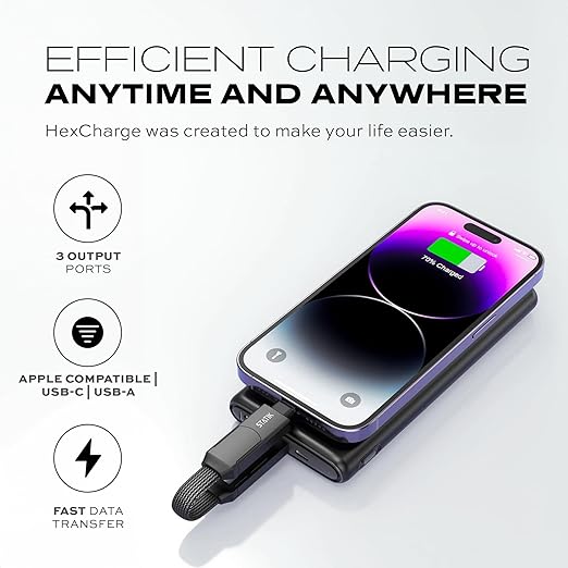 Statik HexCharge Cable 4in1 - Black