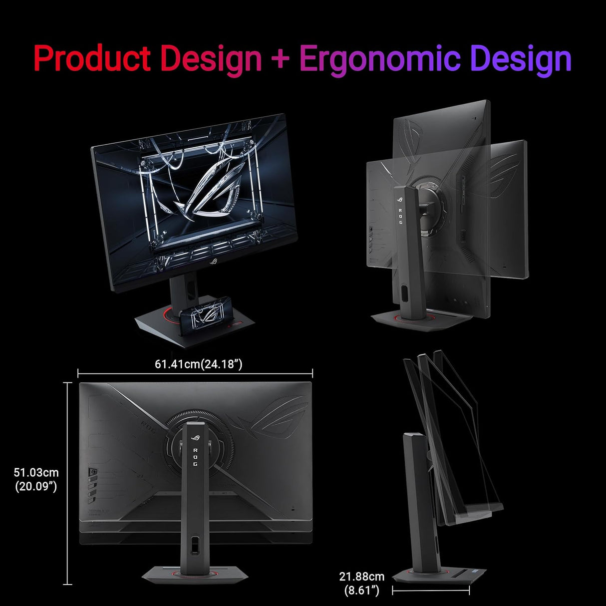 ASUS ROG Strix XG279CNS 27" FHD (1920x1080), 380Hz(OC) Refresh Rate, 0.3ms GTG Response, Extreme Low Motion Blur Sync (ELMB), DisplayHDR 400, HDMI 2.1, G-SYNC & FreeSync Compatible, Fast IPS Gaming Monitor - Black